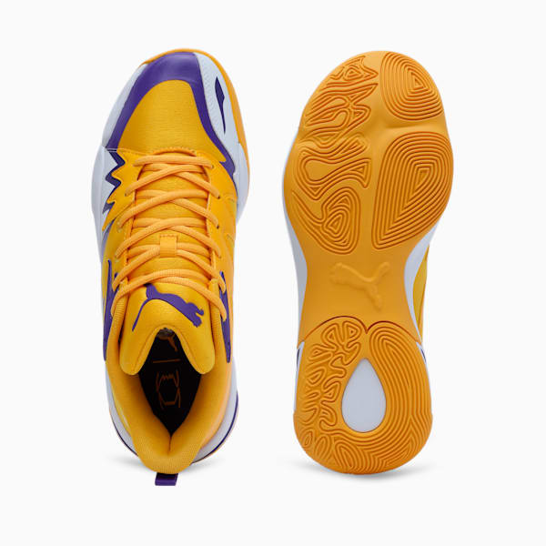 Genetics Basketball Shoes, Yellow Sizzle-PUMA White, extralarge-IND