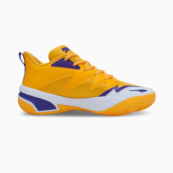 Genetics Basketball Shoes, Yellow Sizzle-PUMA White, extralarge-IND