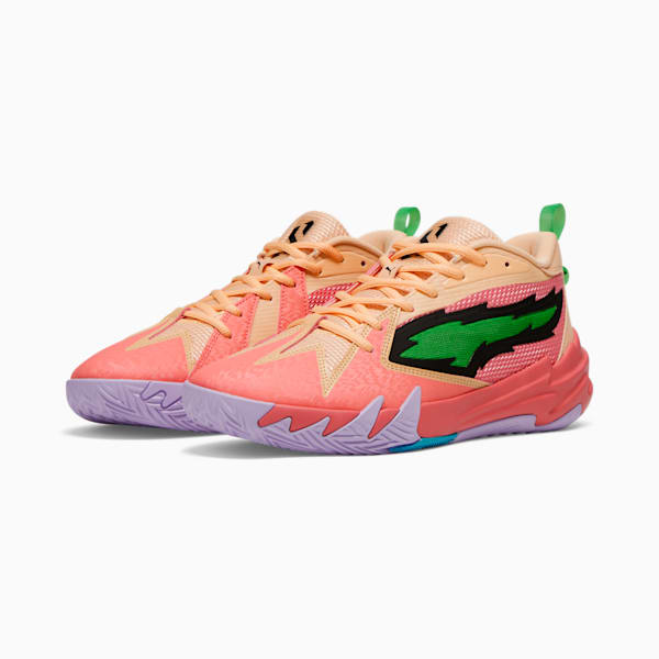 Scoot Zeros Unisex Basketball Shoes, Passionfruit-PUMA Green-Peach Fizz, extralarge-AUS