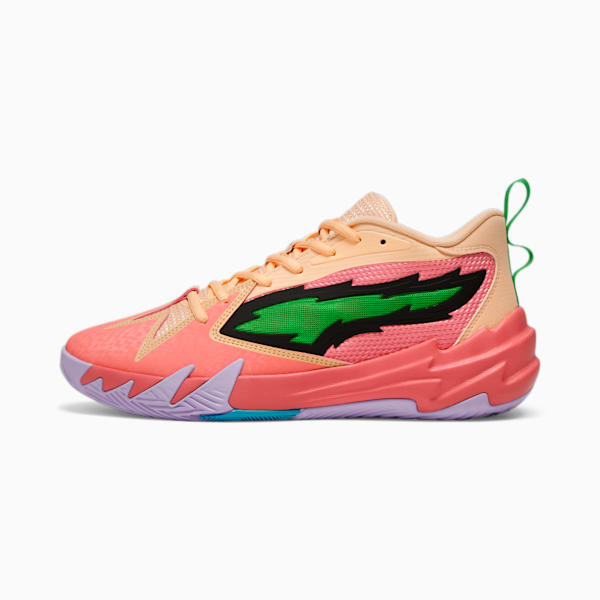 Scoot Zeros Unisex Basketball Shoes, Passionfruit-PUMA Green-Peach Fizz, extralarge-AUS