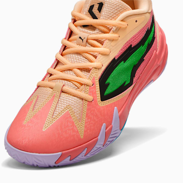 Scoot Zeros Unisex Basketball Shoes, Passionfruit-PUMA Green-Peach Fizz, extralarge-IND