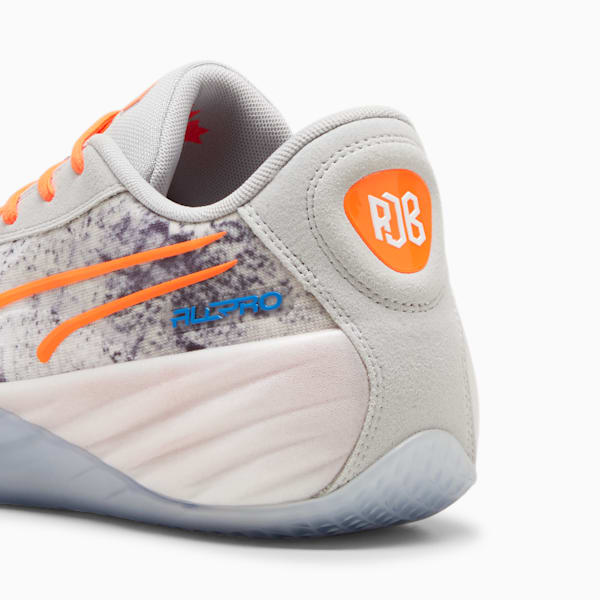 Chaussures de basketball All-Pro NITRO™ RJ Barrett pour homme, Cool Light Gray-Ultra Orange, extralarge