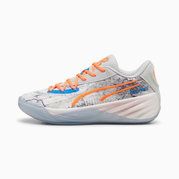 Chaussures de basketball All-Pro NITRO™ RJ Barrett pour homme, Cool Light Gray-Ultra Orange, extralarge