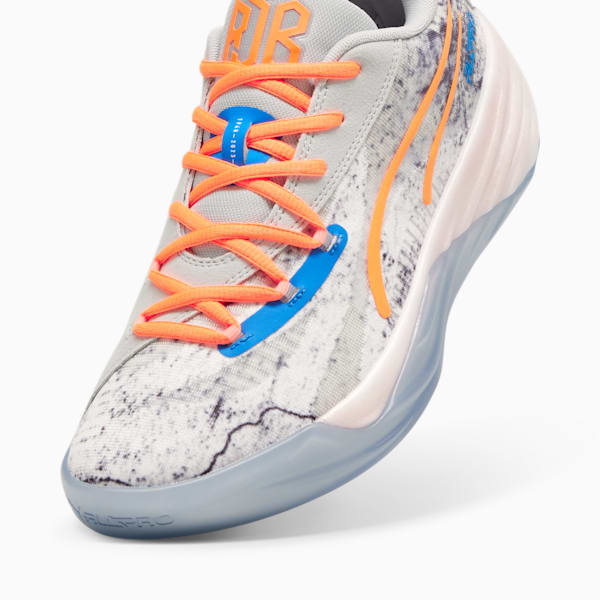 Chaussures de basketball All-Pro NITRO™ RJ Barrett pour homme, Cool Light Gray-Ultra Orange, extralarge