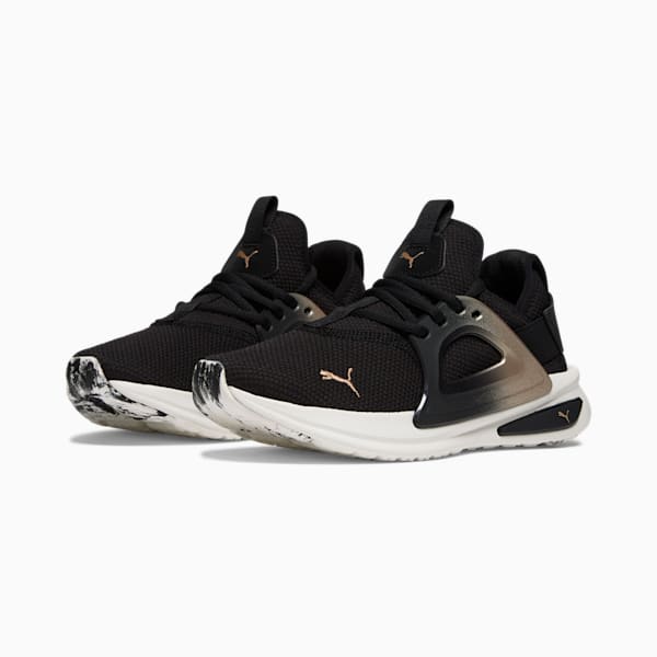 Tenis Softride Enzo Evo Molten para correr para mujer, PUMA Black-PUMA Gold, extralarge