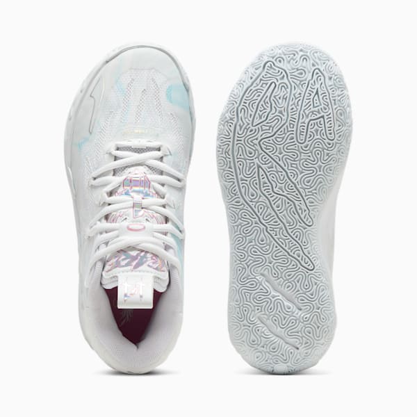 Tenis de básquetbol juvenil PUMA x LAMELO BALL MB.03 Iridescent, PUMA White-Dewdrop, extralarge