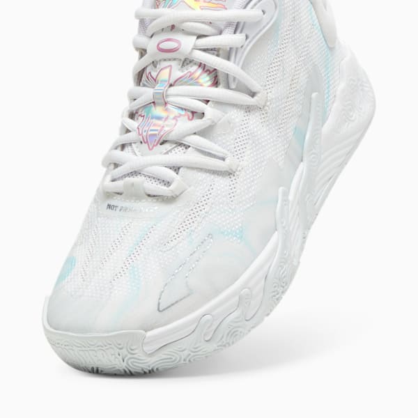 Tenis de básquetbol juvenil PUMA x LAMELO BALL MB.03 Iridescent, PUMA White-Dewdrop, extralarge