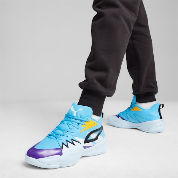 Genetics Basketball Shoes, Luminous Blue-Icy Blue, extralarge-IND