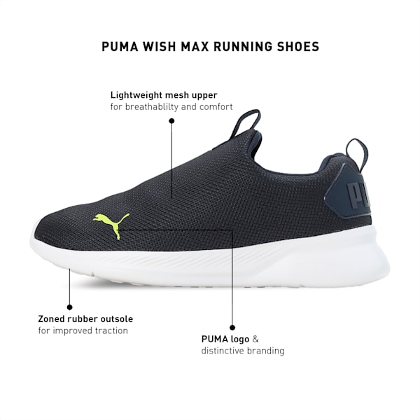 Puma Wish Max Men's Running Shoes, Parisian Night-Lily Pad, extralarge-IND