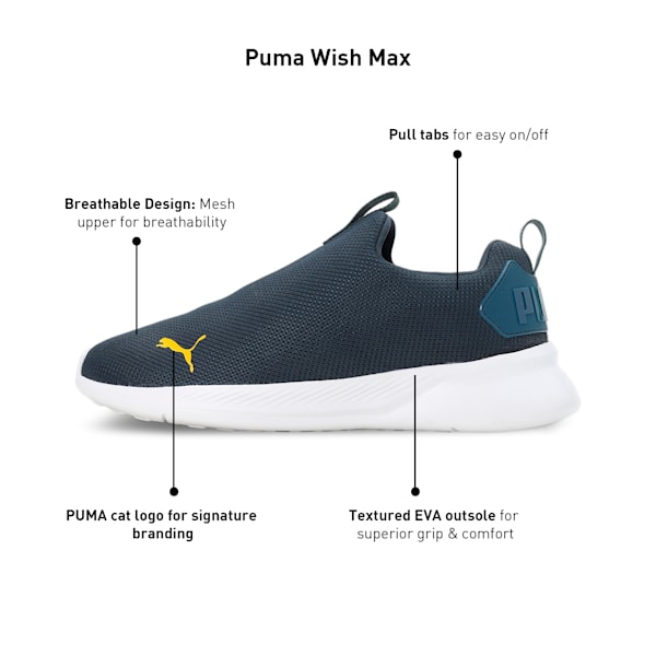 Wish Max Men's Running Shoes, Dark Night-Yellow Sizzle, extralarge-IND