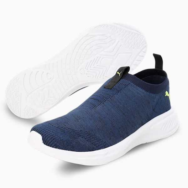 Scorch Mark Slip On Men's Running Shoes, Blazing Blue-Lime Squeeze-PUMA Black, extralarge-IND