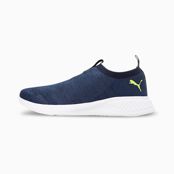 Scorch Mark Slip On Men's Running Shoes, Blazing Blue-Lime Squeeze-PUMA Black, extralarge-IND