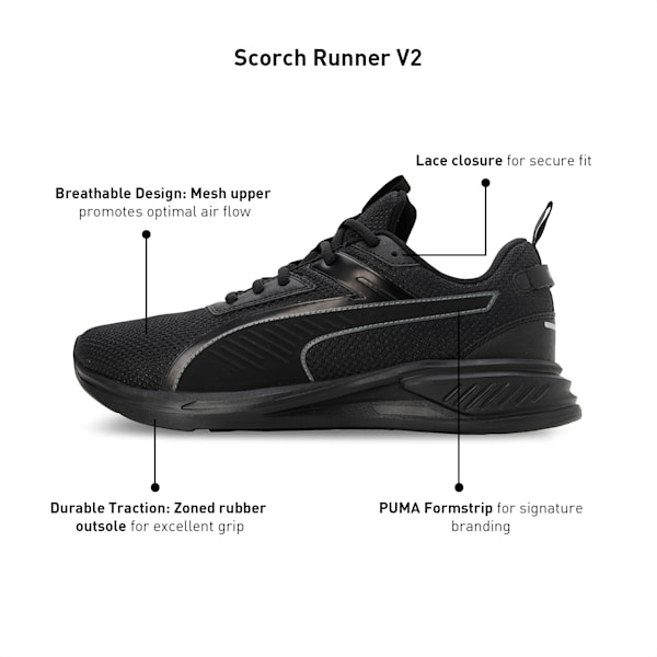 Scorch Runner V2 Men's Running Shoes, PUMA Black-PUMA Black, extralarge-IND