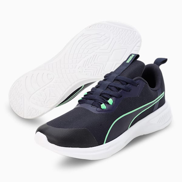 Puma Foam Stride Men's Running Shoes, PUMA Navy-Fizzy Lime-PUMA White, extralarge-IND