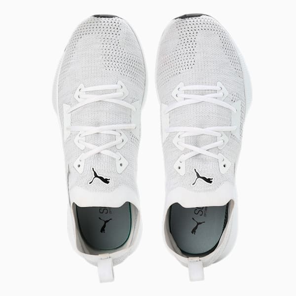 Flyer Runner Engineered Knit Men's Shoes, PUMA White-Cool Mid Gray-PUMA Black, extralarge-IND