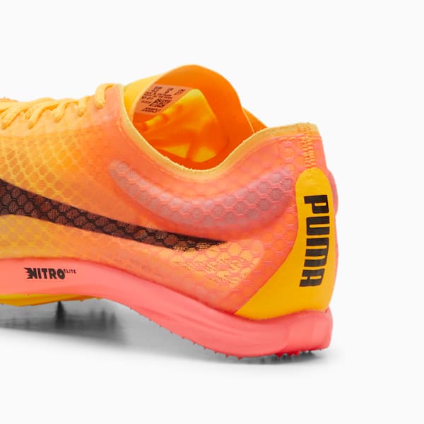 Tacos de pista evoSPEED Distance NITRO™ Elite+ 4 para hombre, Sun Stream-Sunset Glow-Puma Black, extralarge