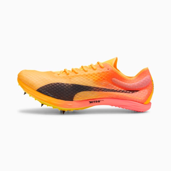 evoSPEED Distance NITRO™ Elite+ 4 Men's Track Field Distance Spikes, Sun Stream-Sunset Glow-Puma Black, extralarge