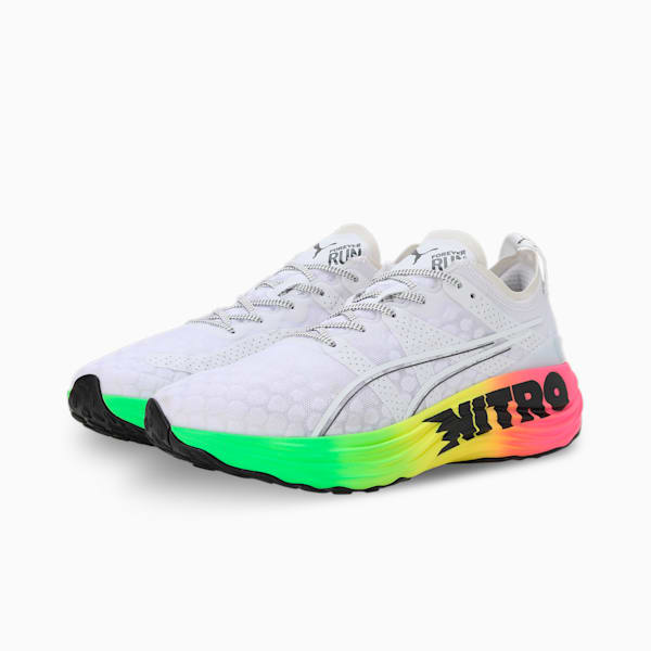 ForeverRUN NITRO Men's Running Shoes, PUMA White-Green Gecko, extralarge-IND