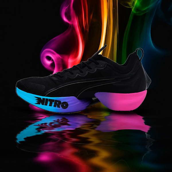 Fast-R NITRO™ Elite Sunset Men's Running Shoes, PUMA Black-Luminous Blue-Electric Orchid, extralarge-IND