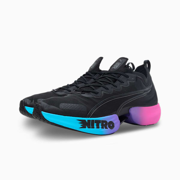 Fast-R NITRO™ Elite Sunset Men's Running Shoes, PUMA Black-Luminous Blue-Electric Orchid, extralarge-IND