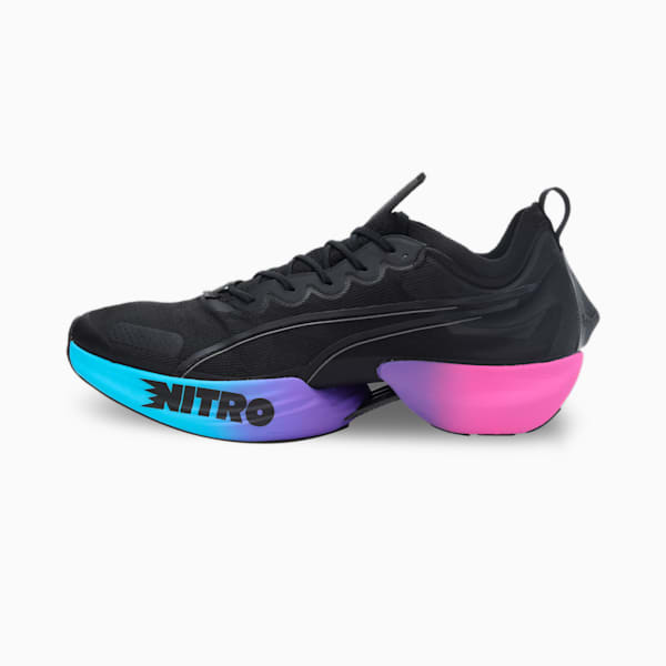 Fast-R NITRO™ Elite Sunset Men's Running Shoes, PUMA Black-Luminous Blue-Electric Orchid, extralarge-IND