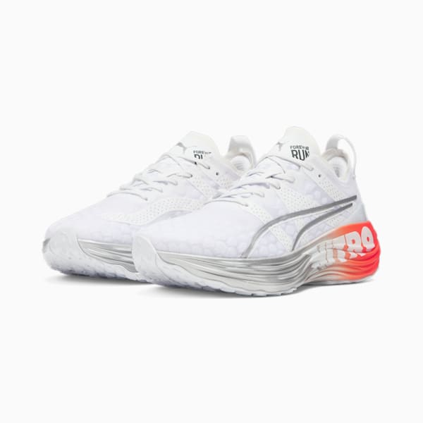 ForeverRun NITRO™ Men's Running Shoes, PUMA White-PUMA Silver-Cherry Tomato, extralarge