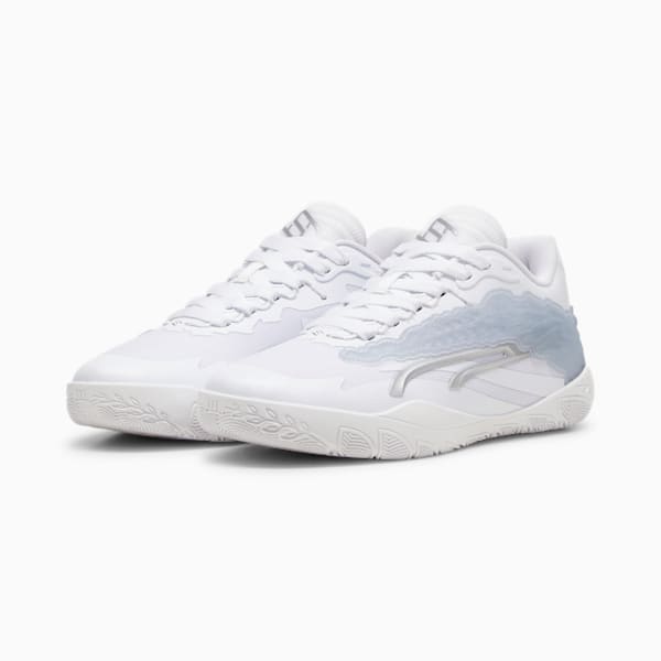 STEWIE x TEAM Stewie 3 Women's Basketball Shoes, PUMA White-PUMA Silver, extralarge