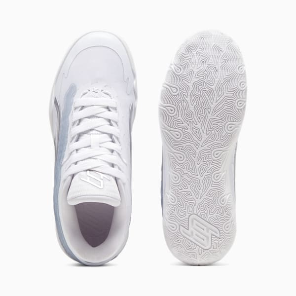 Zapatos de basquetbol para mujer STEWIE x FIRE Stewie 3, PUMA White-PUMA Silver, extralarge