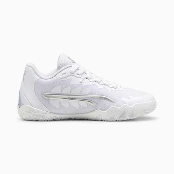 STEWIE x TEAM Stewie 3 Women's Basketball Shoes, PUMA White-PUMA Silver, extralarge