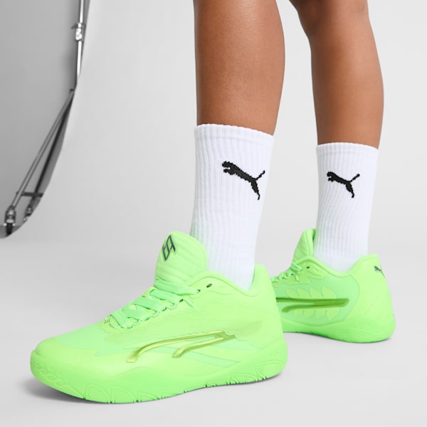 Zapatos de basquetbol para mujer STEWIE x FIRE Stewie 3, Green Glare-Galactic Gray, extralarge