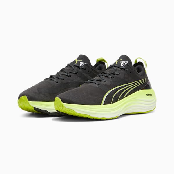 ForeverRun NITRO™ Men's Running Shoes, PUMA Black-Lime Pow-Mineral Gray, extralarge