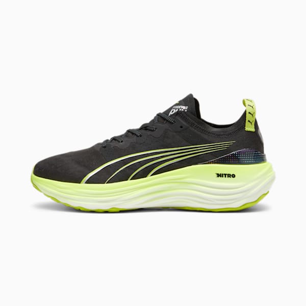 ForeverRun NITRO™ Men's Running Shoes, PUMA Black-Lime Pow-Mineral Gray, extralarge