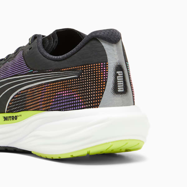 メンズ ディヴィエイト ニトロ 2 サイケデリック ラッシュ ランニングシューズ, PUMA Black-Lime Pow-PUMA White, extralarge-JPN