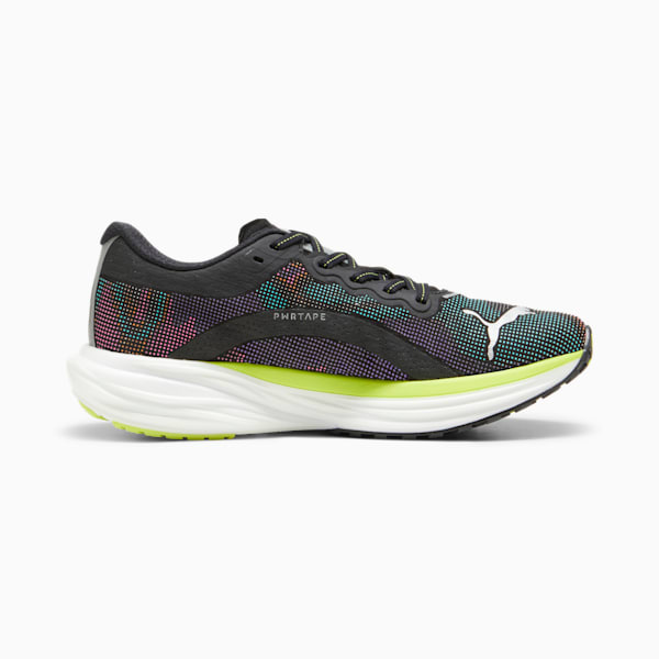 メンズ ディヴィエイト ニトロ 2 サイケデリック ラッシュ ランニングシューズ, PUMA Black-Lime Pow-PUMA White, extralarge-JPN