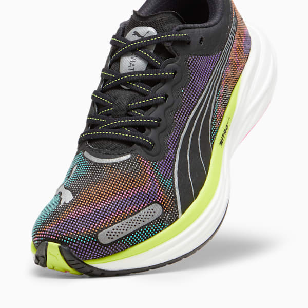 Chaussures de course Deviate NITRO™ 2 Femme, PUMA Black-Lime Pow-Poison Pink, extralarge