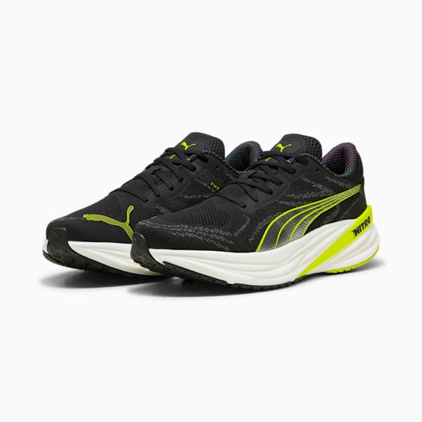 Magnify NITRO™ 2 Men's Running Shoes, PUMA Black-Lime Pow, extralarge