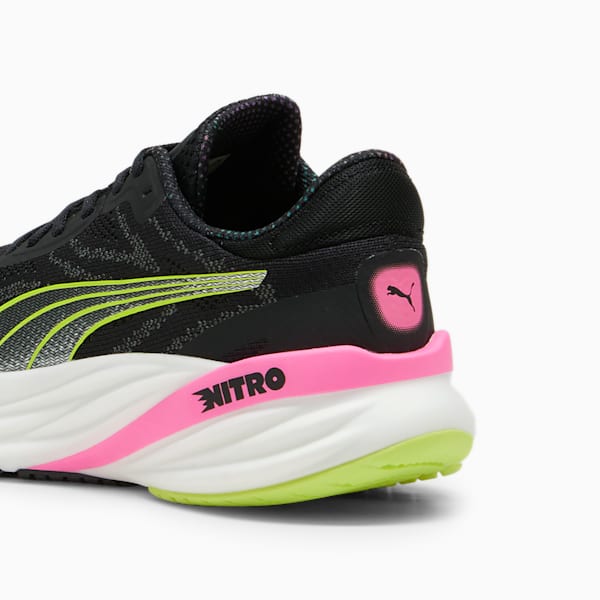 Tenis de running para mujer Magnify NITRO™ 2 , PUMA Black-Lime Pow-Poison Pink, extralarge