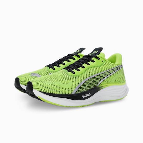 Velocity NITRO™ 3 Psychedelic Rush Men's Running Shoes, Lime Pow-PUMA Black-PUMA Silver, extralarge-IND
