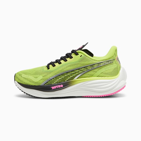 ウィメンズ ヴェロシティ ニトロ 3 サイケデリック ラッシュ ランニングシューズ, Lime Pow-PUMA Black-Poison Pink, extralarge-JPN