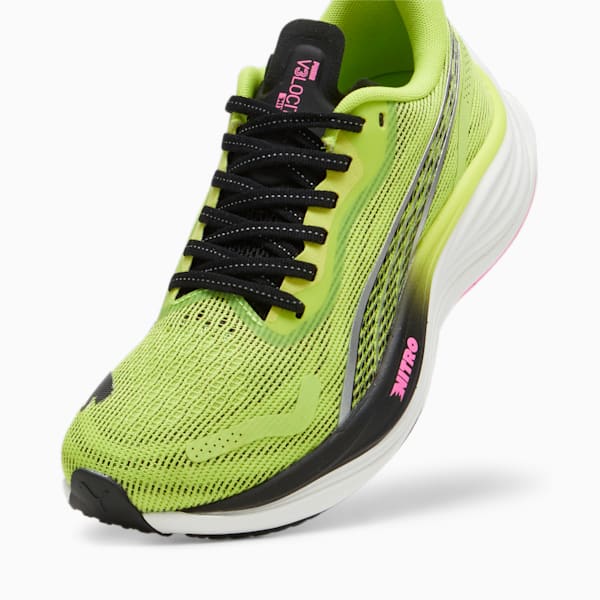 ウィメンズ ヴェロシティ ニトロ 3 サイケデリック ラッシュ ランニングシューズ, Lime Pow-PUMA Black-Poison Pink, extralarge-JPN