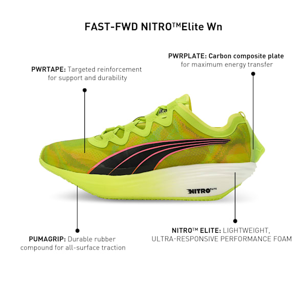 FAST-FWD NITRO™ Elite Women's Running Shoes, Lime Pow-PUMA Black-Poison Pink, extralarge-IND