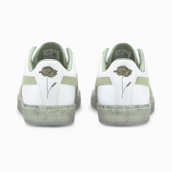 Basket In Bloom Women's Sneakers, Puma White-Desert Sage, extralarge
