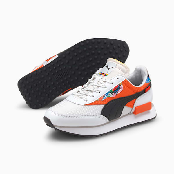 Future Rider INTL Game Sneakers JR, Puma White-Tigerlily, extralarge