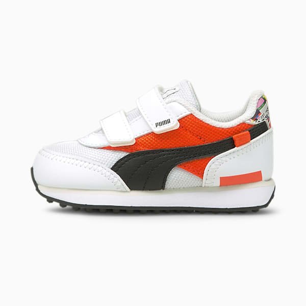 Future Rider INTL Game Toddler Shoes, Puma White-Tigerlily, extralarge