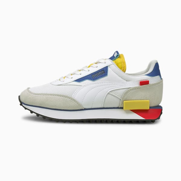 Future Rider Neon Play Sneakers JR, Puma White-Maize, extralarge