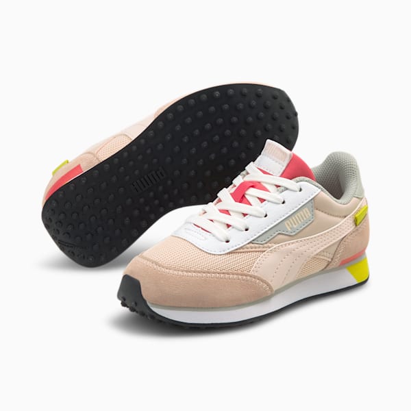 Future Rider Neon Play Little Kids' Shoes, Cloud Pink-Sun Kissed Coral, extralarge