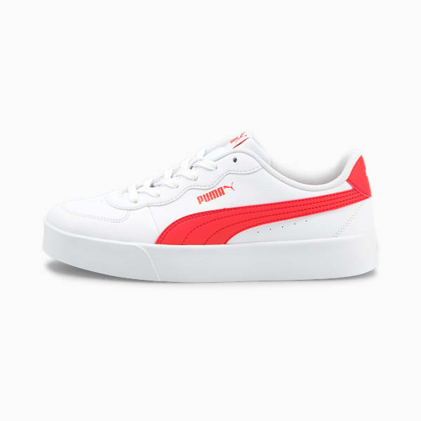 PUMA Skye Clean Women's Sneakers, Puma White-Poppy Red, extralarge