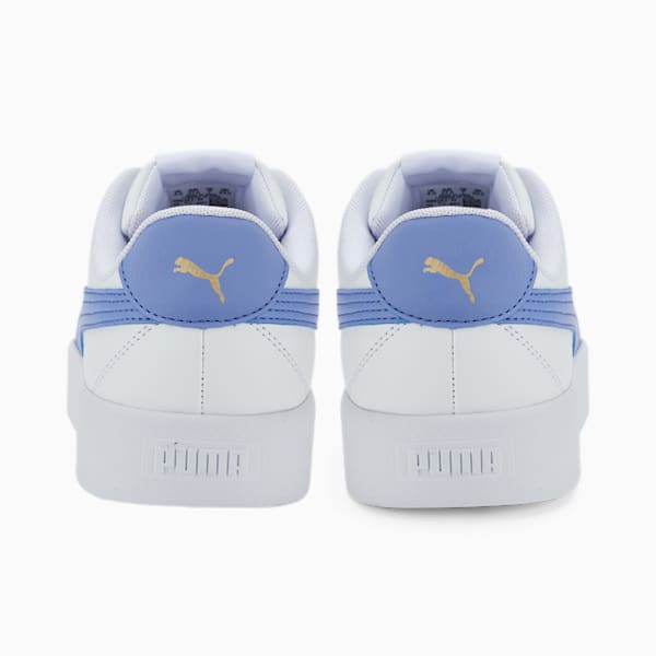 PUMA Skye Clean Women's Sneakers, Puma White-Lavendar Pop-Puma Team Gold, extralarge