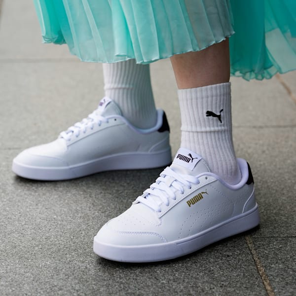 ユニセックス プーマ シャッフルパーフ スニーカー, Puma White-Sweet Grape-Puma Team Gold, extralarge-JPN