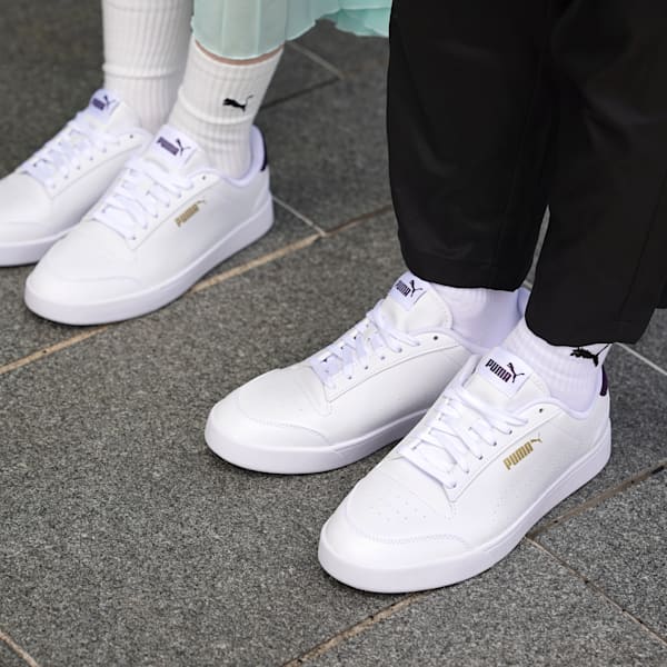 ユニセックス プーマ シャッフルパーフ スニーカー, Puma White-Sweet Grape-Puma Team Gold, extralarge-JPN